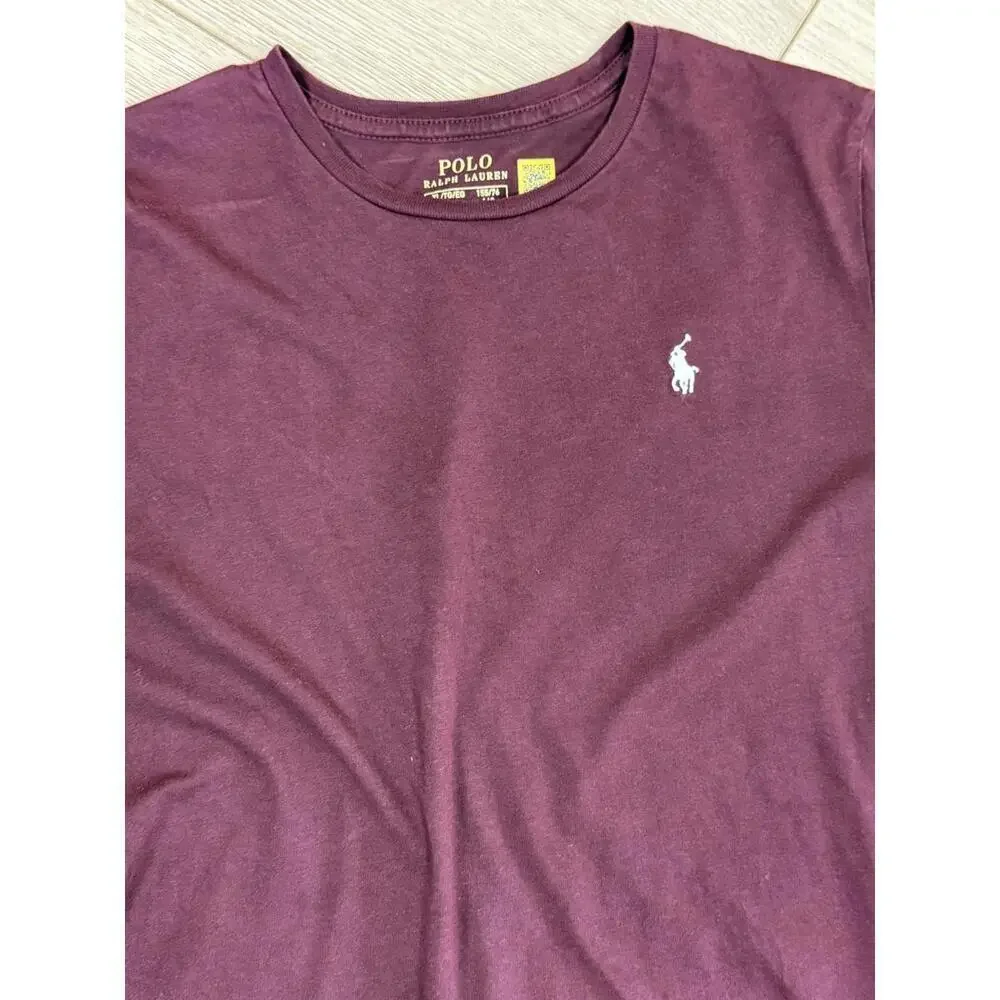Polo Ralph Lauren Shirt Girls 16 Maroon Crew Neck Short Sleeve Pony Logo Tee